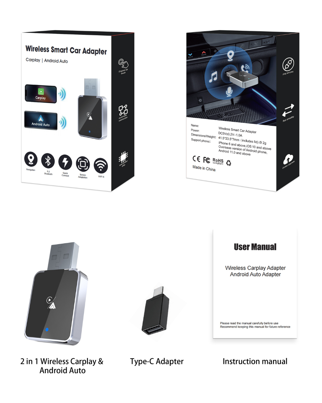 SmartBox – Wireless Apple CarPlay & Android Auto Adapter